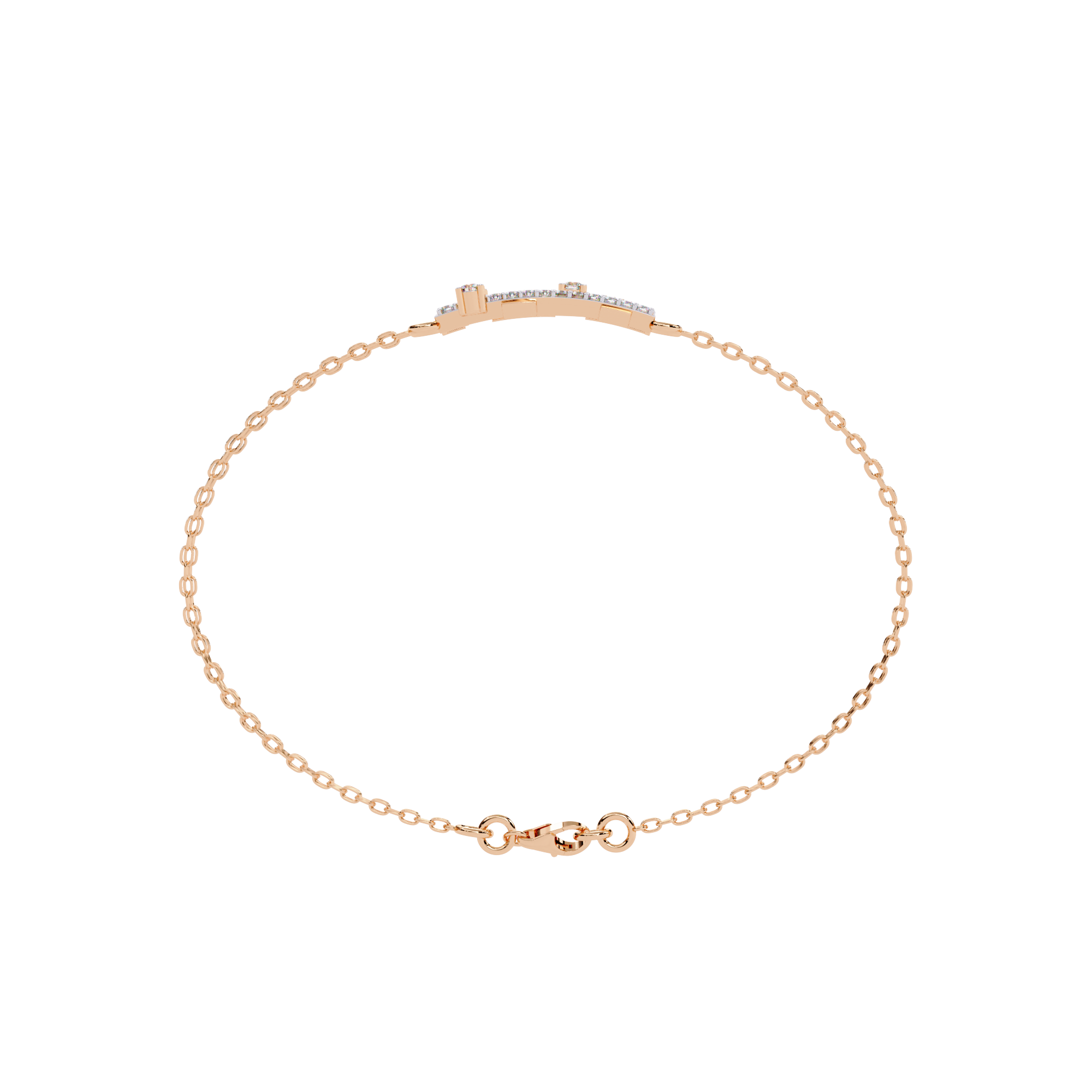 Solitairekart 0.27ct Dual Cross Natural Diamond Bracelet-HI Color, VS-SI Clarity